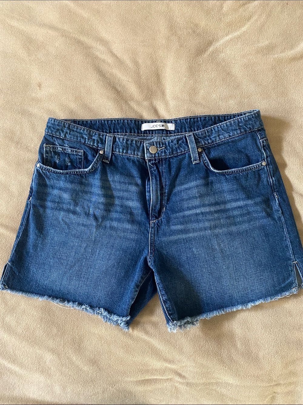 Joe's Jeans Blue Raw-Hem Denim Shorts